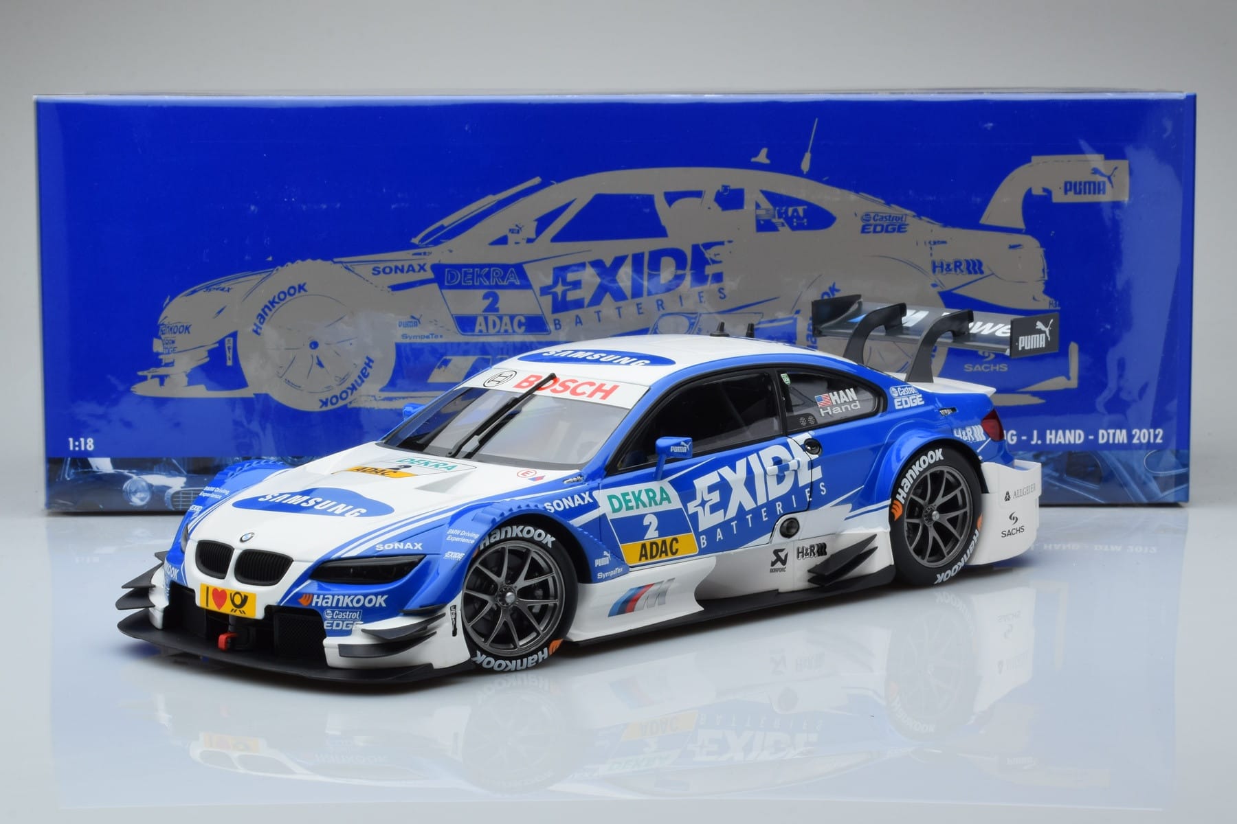 BMW M3 #2 BMW Team RMG A.J. Hand DTM 2012 Minichamps 1:18 100122202 Druckguss — Bild 8 von 8
