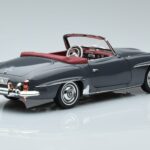 Mercedes 190 SL W121 Roadster Grau Norev 1:18 183402 Druckguss - image 3 of 8