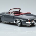 Mercedes 190 SL W121 Roadster Grau Norev 1:18 183402 Druckguss - image 6 of 8