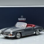 Mercedes 190 SL W121 Roadster Grau Norev 1:18 183402 Druckguss - image 8 of 8