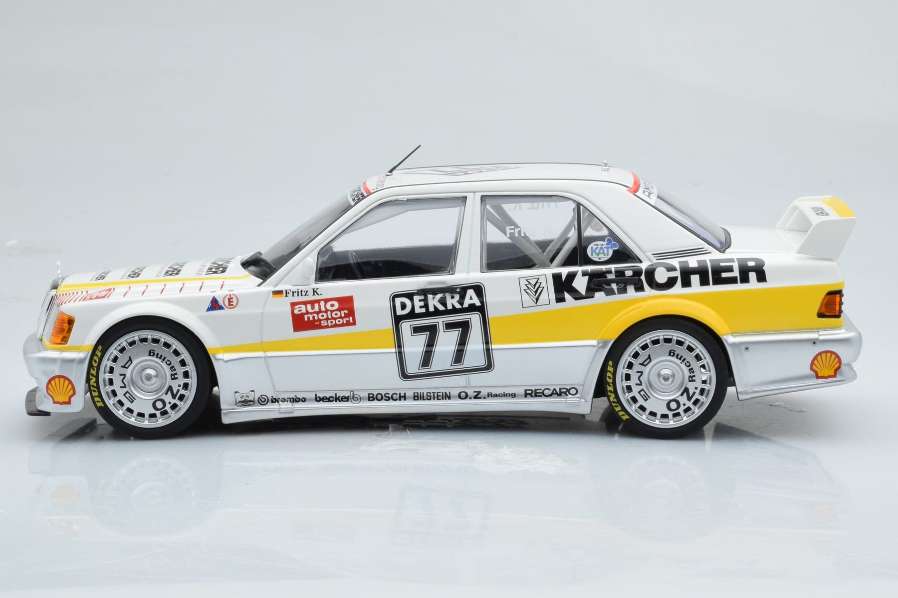 Mercedes 190E 2.5-16 W201 EVO 1 Karcher #77 F. Kreutzpointer Team AMG-Mercedes DTM 1990 Minichamps 1:18 155903677 Druckguss — Bild 3 von 6