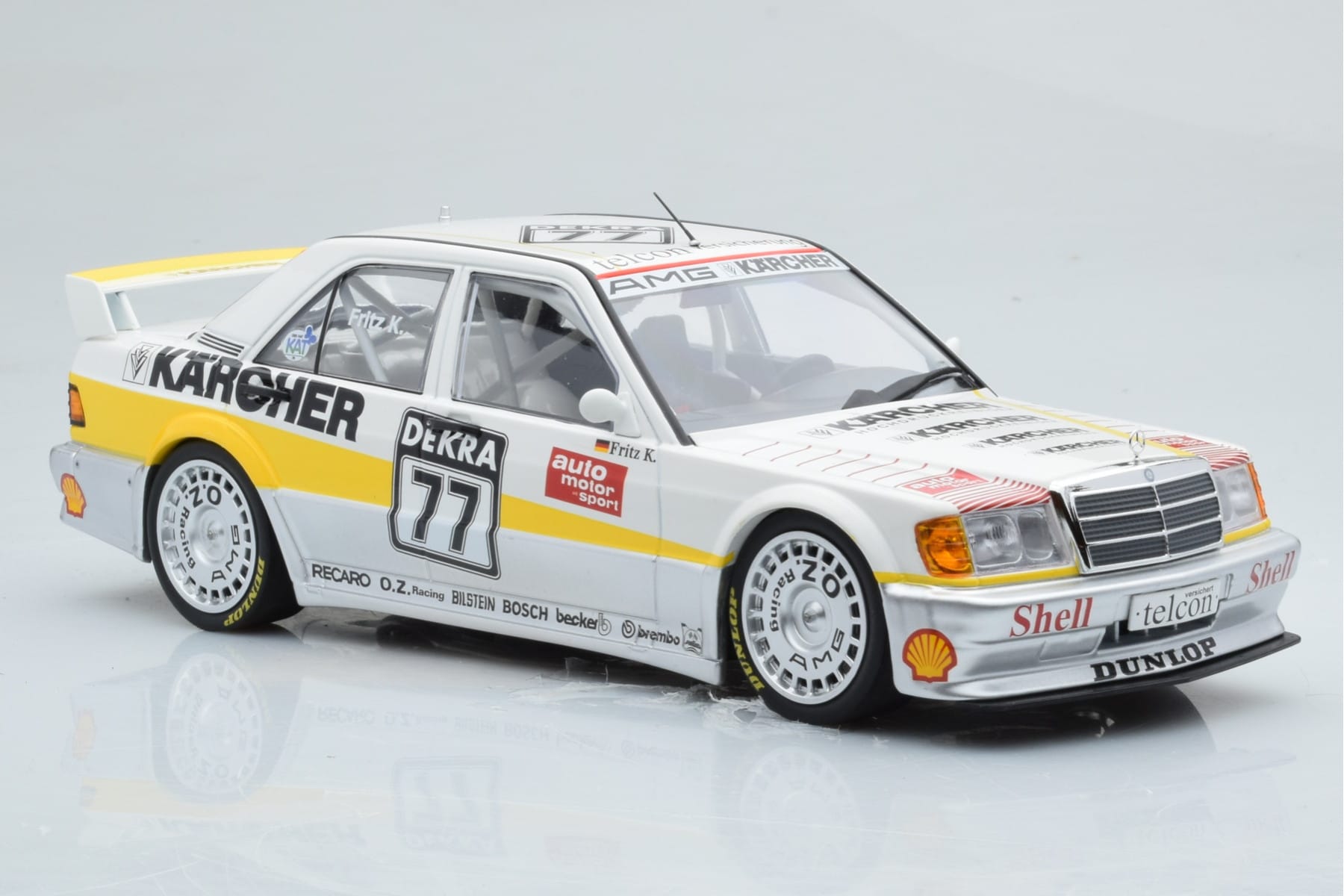 Mercedes 190E 2.5-16 W201 EVO 1 Karcher #77 F. Kreutzpointer Team AMG-Mercedes DTM 1990 Minichamps 1:18 155903677 Druckguss — Bild 4 von 6