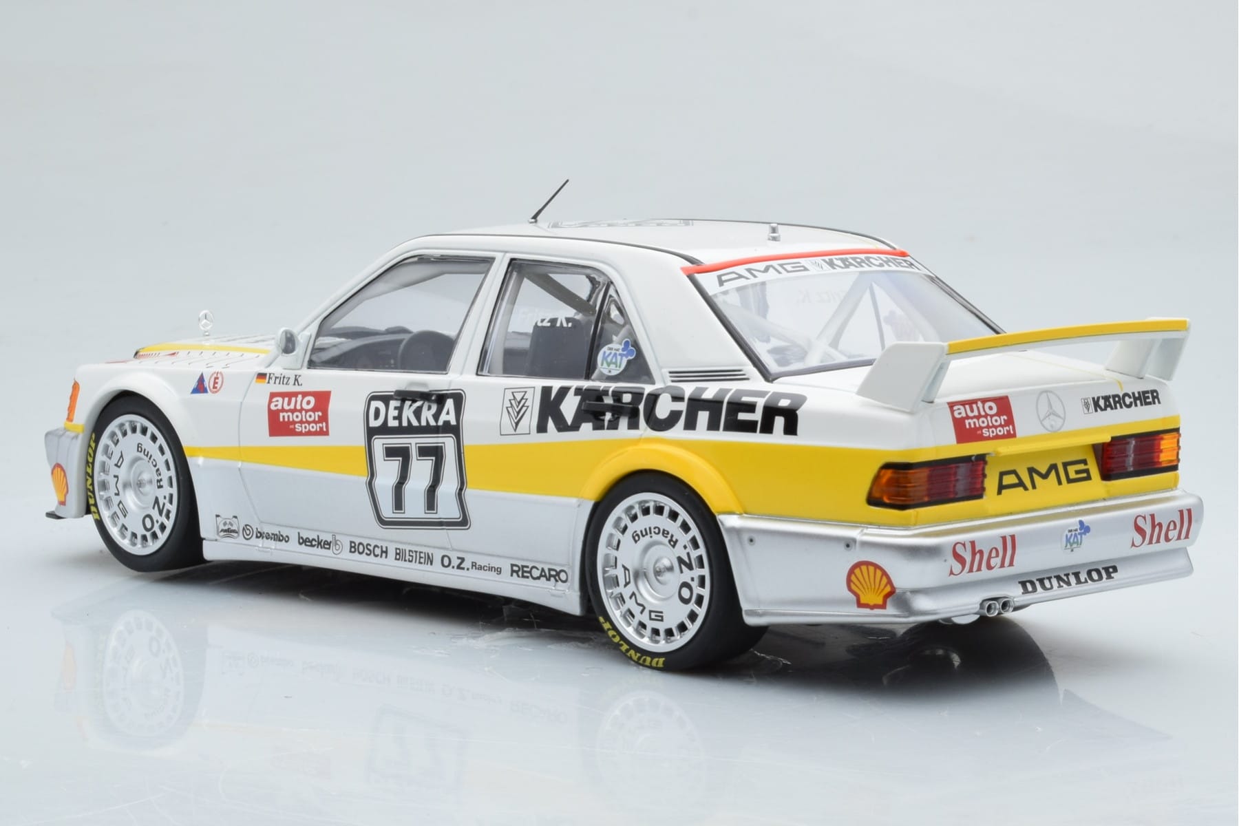 Mercedes 190E 2.5-16 W201 EVO 1 Karcher #77 F. Kreutzpointer Team AMG-Mercedes DTM 1990 Minichamps 1:18 155903677 Druckguss — Bild 5 von 6