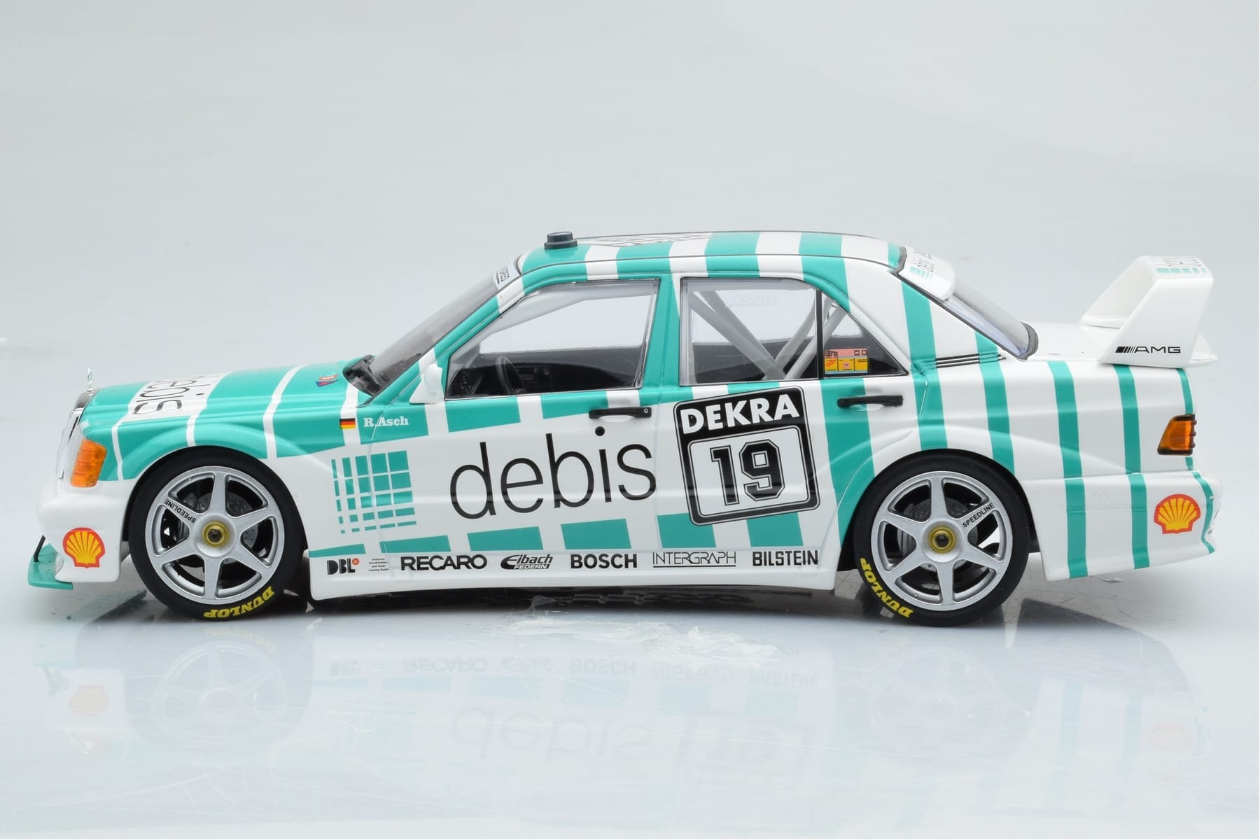 Mercedes 190E 2.5-16 W201 EVO 2 Debis #19 R. Asch Team Zackspeed DTM 1991 Minichamps 1:18 155913619 Druckguss — Bild 3 von 6