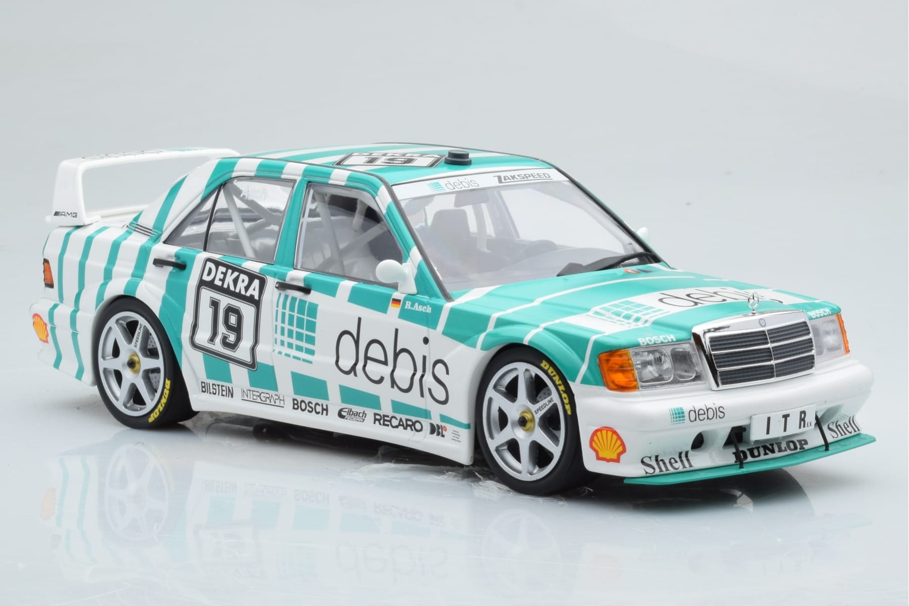 Mercedes 190E 2.5-16 W201 EVO 2 Debis #19 R. Asch Team Zackspeed DTM 1991 Minichamps 1:18 155913619 Druckguss — Bild 4 von 6