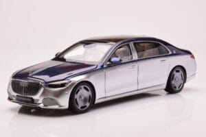 Mercedes Maybach S680 W223 Nautical Blau Cirrus Silber Almost Real 1:18 820125