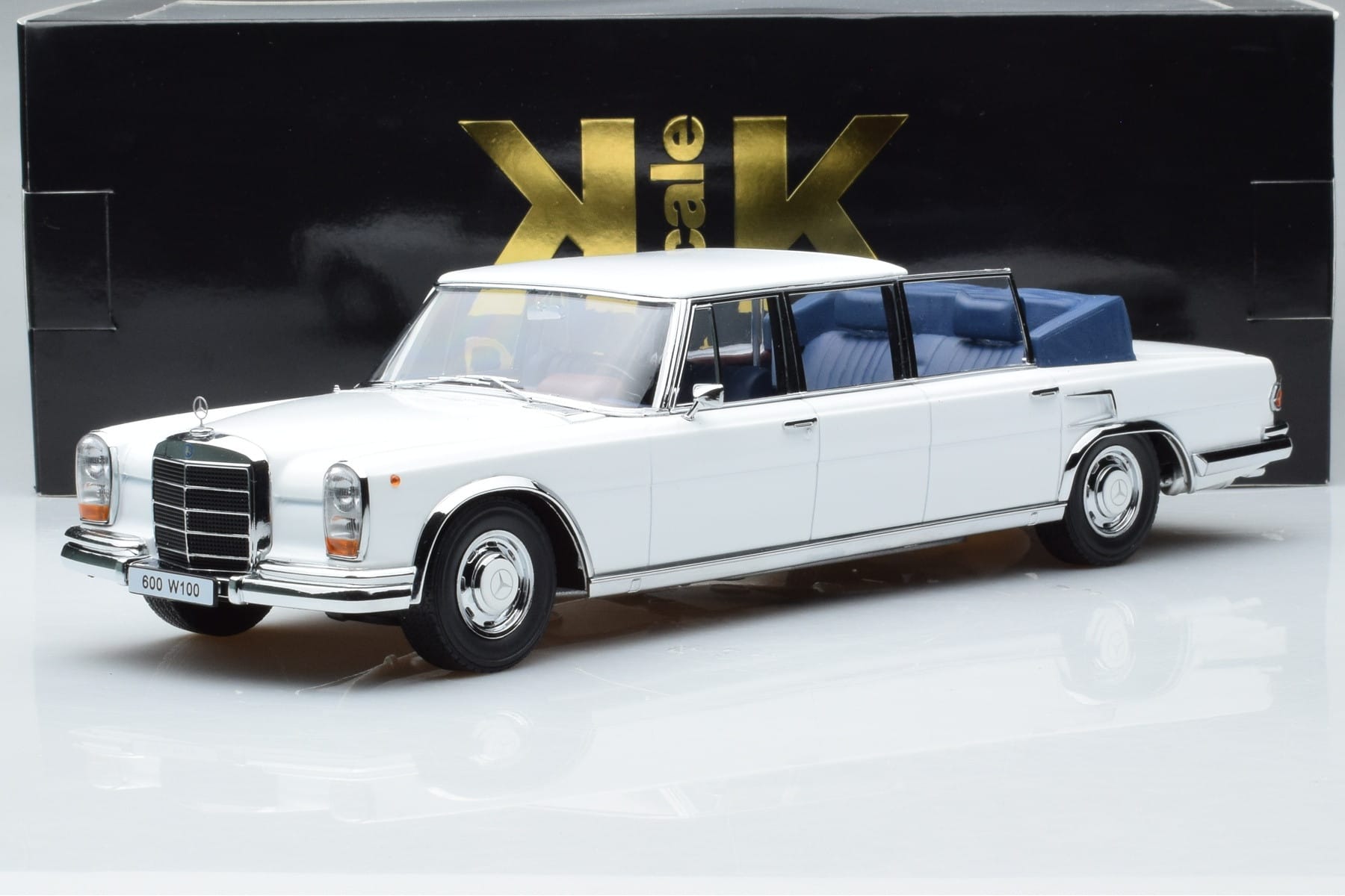 Mercedes 600 Pullman W100 Landaulet Weiß KK-Scale 1:18 KKDC181184 Druckguss — Bild 6 von 6