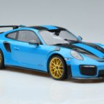 Porsche 911 991.2 GT3 RS Weissach Package Miami Blau Goldene Felgen Minichamps 1:18 153068310 Druckguss - image 4 of 6