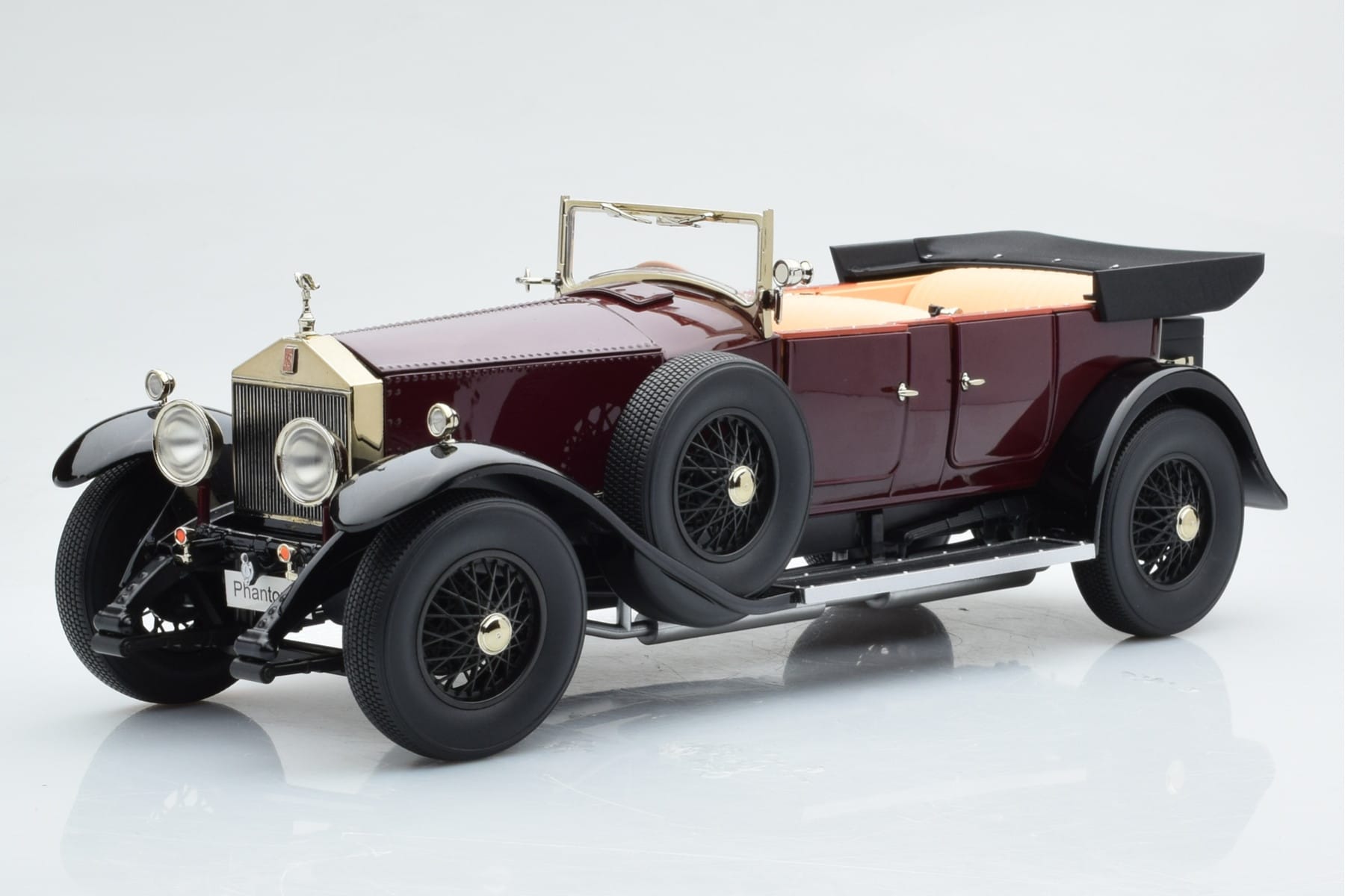 Rolls-Royce Phantom I Cabriolet Burgunderrot Kyosho 1:18 08931R Druckguss — Bild 2 von 10