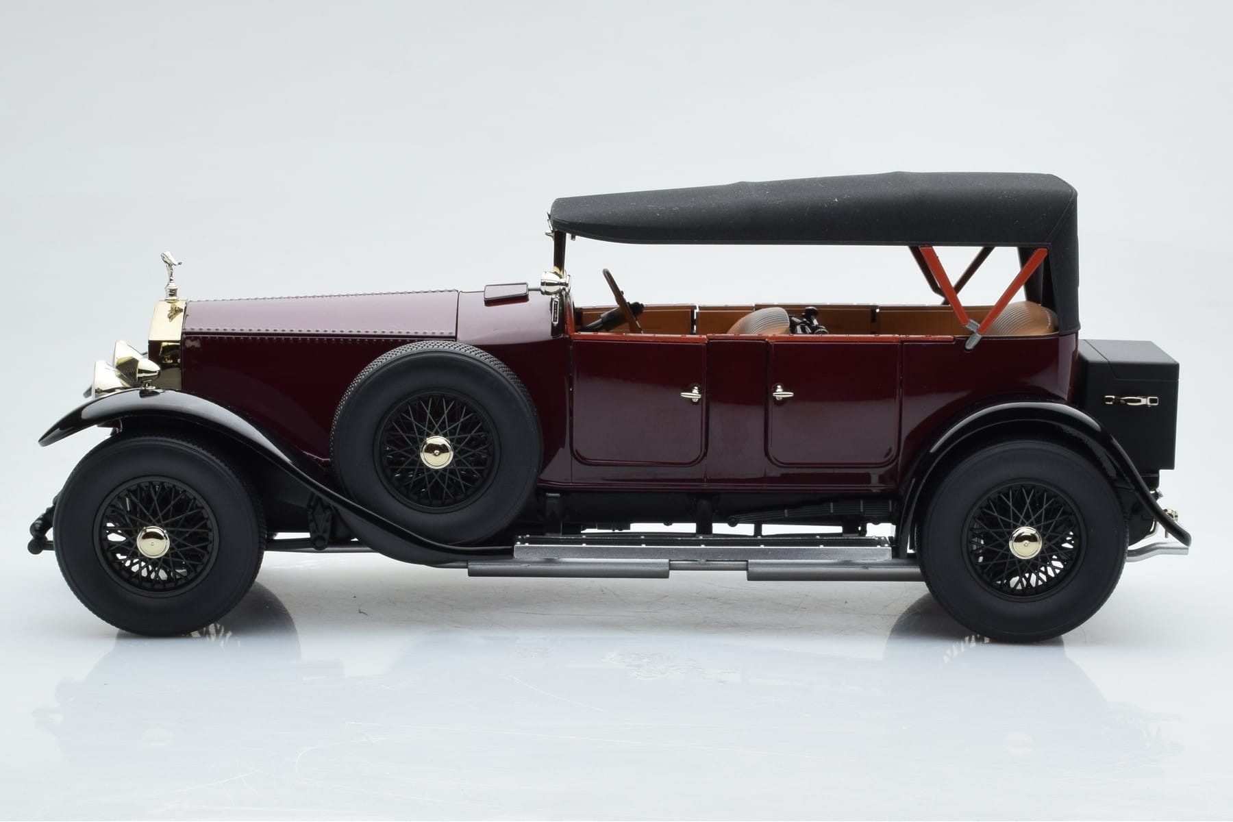 Rolls-Royce Phantom I Cabriolet Burgunderrot Kyosho 1:18 08931R Druckguss — Bild 4 von 10