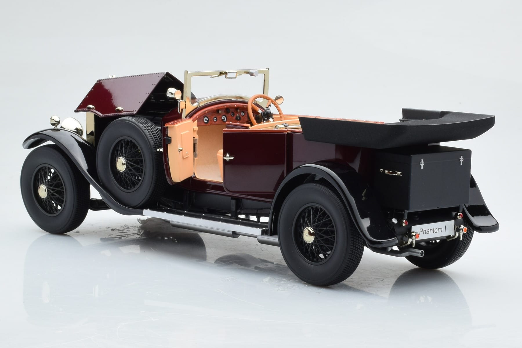 Rolls-Royce Phantom I Cabriolet Burgunderrot Kyosho 1:18 08931R Druckguss — Bild 7 von 10