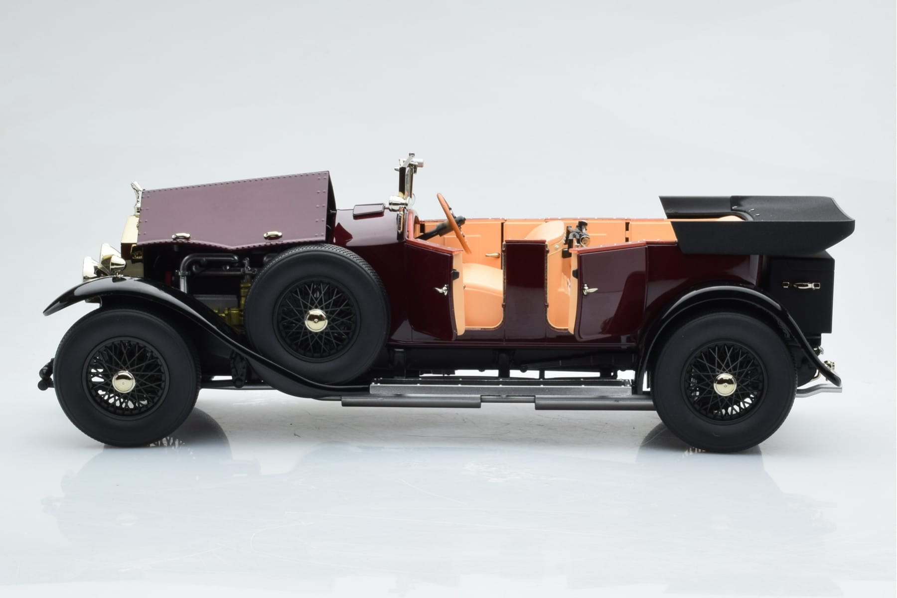 Rolls-Royce Phantom I Cabriolet Burgunderrot Kyosho 1:18 08931R Druckguss — Bild 8 von 10