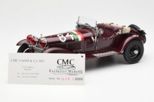 Alfa Romeo 1750 GS Spider #84 T. Nuvolari / B. Guidotti Mille Miglia Winner 1930 CMC 1:18 M-141 Druckguss