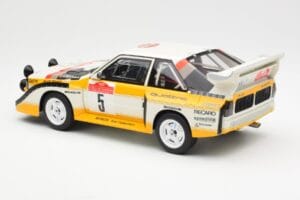 Audi Sport Quattro S1 #5 W. Rohrl / C. Geistdorfer Rally Sanremo Winner 1985 AUTOart 1:18 88503 Komposit — Bild 7 von 8