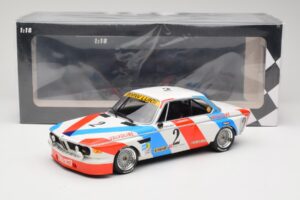 BMW 3.0 CSL E9 #2 Luigi Racing A. de Fierlant / P. Xhenceval Winners 24 Hours of Spa 1975 Minichamps 1:18 155752602 Druckguss — Bild 6 von 6