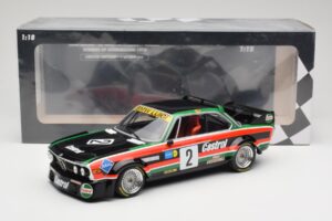 BMW 3.0 CSL E9 #2 Luigi Racing J-M. de Wael / A. de Fierlant Winners GP Nurburgring 1976 Minichamps 1:18 155762502 Druckguss — Bild 6 von 6