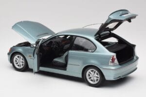 BMW 325Ti E46 Compact Hellblau Metallic Kyosho 1:18 80430024439 Druckguss — Bild 5 von 8