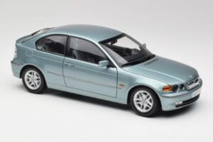 BMW 325Ti E46 Compact Hellblau Metallic Kyosho 1:18 80430024439 Druckguss — Bild 6 von 8
