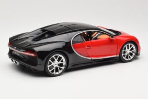 Bugatti Chiron Schwarz & Rot Bburago 1:18 18-11040 Druckguss — Bild 3 von 8