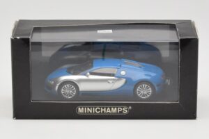 Bugatti Veyron Centenaire Blau Metallic Silber Minichamps 1:43 400110850 Druckguss — Bild 4 von 4