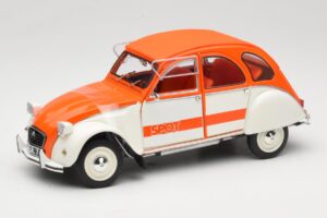 Citroen 2CV Spot Orange & Weiß Solido 1:18 421183600 Druckguss