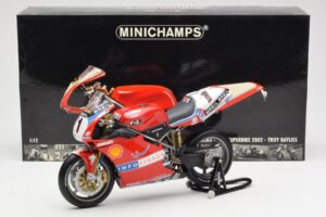Ducati 998R WSB #1 T. Bayliss Ducati Infostrada 2002 Minichamps 1:12 122021201 Druckguss — Bild 6 von 6