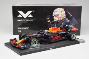 Red Bull RB16B #33 M. Verstappen Emilia Romagna GP Winner 2021 Minichamps 1:18 113210233T Druckguss — Bild 6 von 6