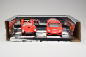 Ferrari Gift Set 250 Testa Rossa & 360 Modena Challenge Rot Bburago 1:18 GC001 Druckguss