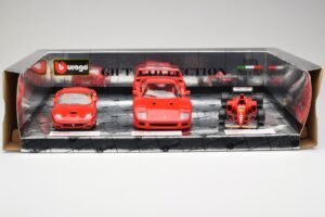 Ferrari Promo Set F40 550 Maranello Scuderia Ferrari F310 F1 1996 Bburago 1:18 FERRARI001 Druckguss