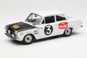 Ford Cortina Mk1 #3 P. Hughes / B. Young African Safari Rally 1964 AUTOart 1:18 86428 Druckguss