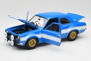 Ford Escort Mk1 RS 1600 Blau Weiß Streifen Minichamps 1:18 100688102 Druckguss — Bild 2 von 8