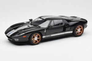 Ford GT Schwarz Mit Weißen Streifen AUTOart 1:18 73023 Druckguss