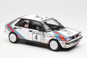 Lancia Delta HF 4WD #4 M. Alen / I. Kivimaki Martini Rally 1000 Lakes 1987 Kyosho 1:18 08960B Druckguss — Bild 6 von 8