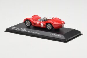 Maserati Tipo 61 #6 R. Penske SCCA National Race Meadowdale 1961 Minichamps 1:43 400611206 Druckguss — Bild 3 von 4