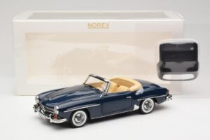 Mercedes 190 SL W121 Middle Blue Norev 1:18 183403 Druckguss — Bild 8 von 8