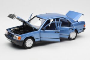 Mercedes 190E W201 Diamond Blau Händler Edition Norev 1:18 B66040661 Druckguss — Bild 2 von 8