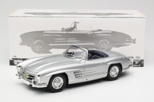 Mercedes 300 SL W198 Roadster Silver Metallic Minichamps 1:18 180039030 Druckguss — Bild 8 von 8
