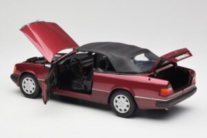 Mercedes 300CE-24 A124 Cabriolet Almandine Rot Metallic Norev 1:18 B66040616 Druckguss — Bild 5 von 8