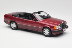 Mercedes 300CE-24 A124 Cabriolet Almandine Rot Metallic Norev 1:18 B66040616 Druckguss — Bild 6 von 8