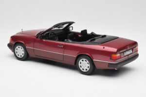 Mercedes 300CE-24 A124 Cabriolet Almandine Rot Metallic Norev 1:18 B66040616 Druckguss — Bild 7 von 8