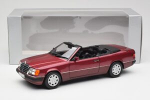 Mercedes 300CE-24 A124 Cabriolet Almandine Rot Metallic Norev 1:18 B66040616 Druckguss — Bild 8 von 8