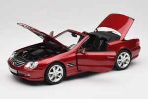 Mercedes SL 500 R230 Red Metallic Limitierte Auflage Norev 1:18 183841 Druckguss — Bild 2 von 8
