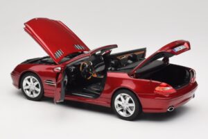 Mercedes SL 500 R230 Red Metallic Limitierte Auflage Norev 1:18 183841 Druckguss — Bild 5 von 8