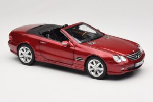 Mercedes SL 500 R230 Red Metallic Limitierte Auflage Norev 1:18 183841 Druckguss — Bild 6 von 8