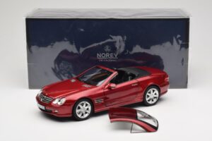 Mercedes SL 500 R230 Red Metallic Limitierte Auflage Norev 1:18 183841 Druckguss — Bild 8 von 8
