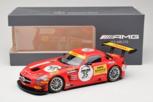 Mercedes SLS AMG GT3 #35 T. Heyer / T. Jager 24 Hours of Spa 2011 Minichamps 1:18 B66960196 Druckguss — Bild 6 von 6