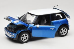 Mini Cooper R50 Blau mit Weißem Dach Mondo Motors 1:18 MINI004 Druckguss — Bild 2 von 8