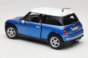 Mini Cooper R50 Blau mit Weißem Dach Mondo Motors 1:18 MINI004 Druckguss — Bild 7 von 8