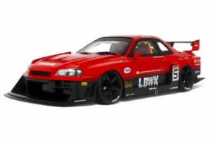 Nissan Skyline ER34 LB Super Silhouette Active Red GT Spirit 1:18 GT570 Resin — Bild 2 von 2