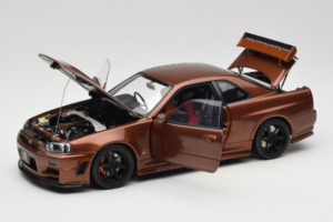 Nissan Skyline GT-R R34 Customized Metallic Bronze MotorHelix 1:18 M83414 Druckguss — Bild 2 von 8
